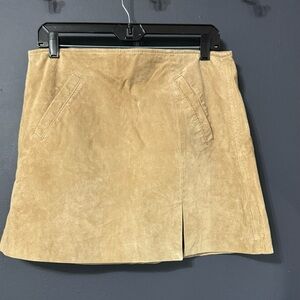 Blank NYC Genuine Suede Leather Skirt